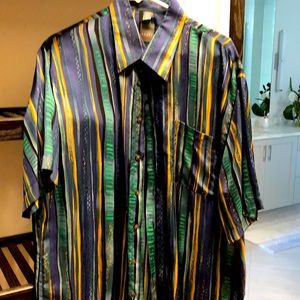 Mens Haupt Short Sleeve Casual Shirt Large